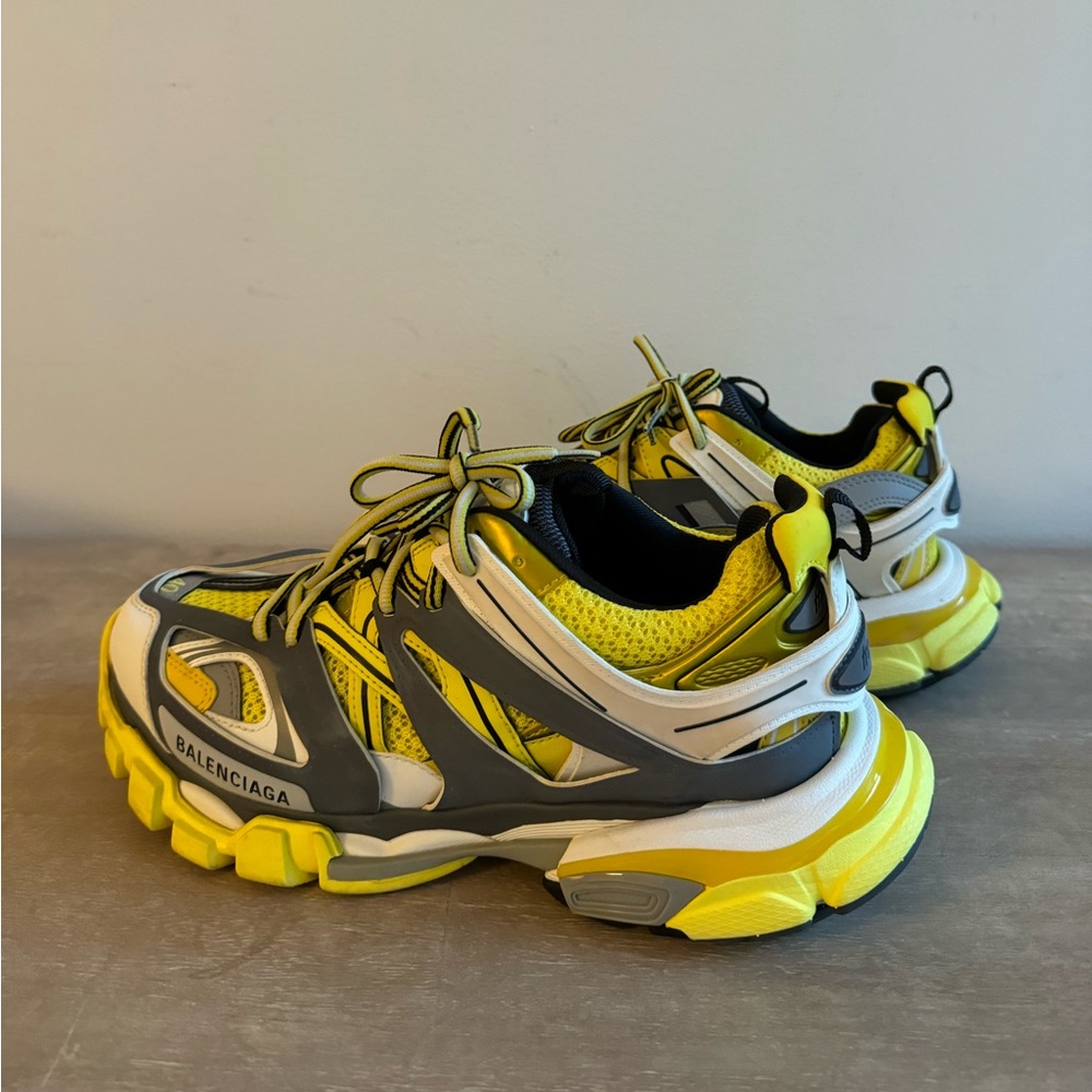 Balenciaga Yellow & Grey Track Sneakers sz 40 - Picture 5 of 6